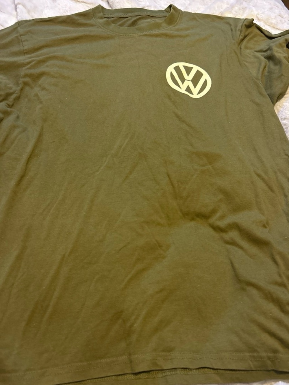 & Other Stories Olive Green Short Sleeve Tee with VW Chest Logo